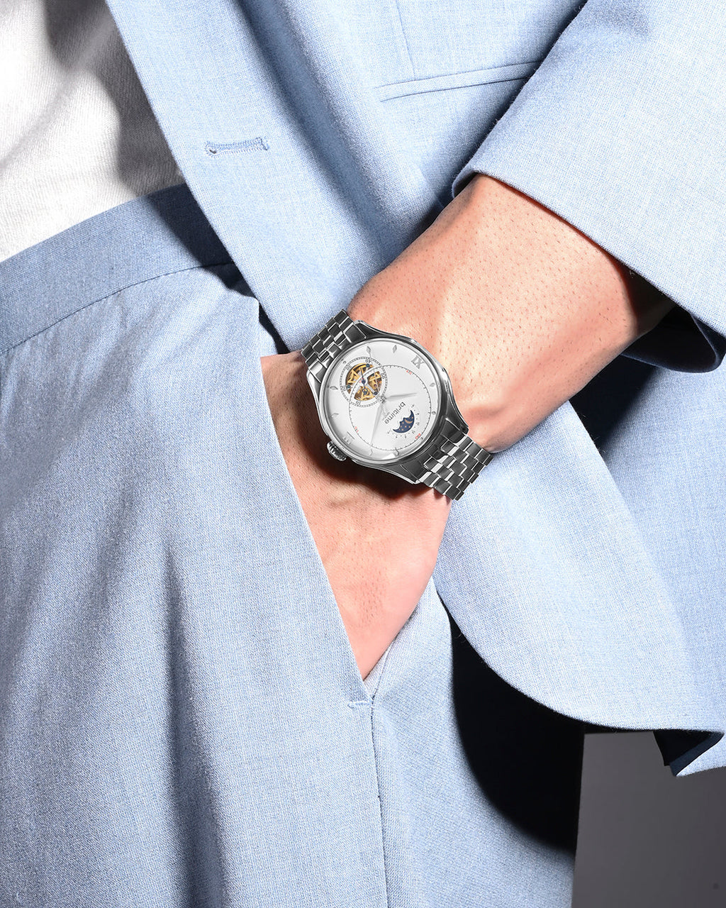 Silver With White