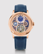 Blue With Rosegold