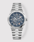 Silver With Blue