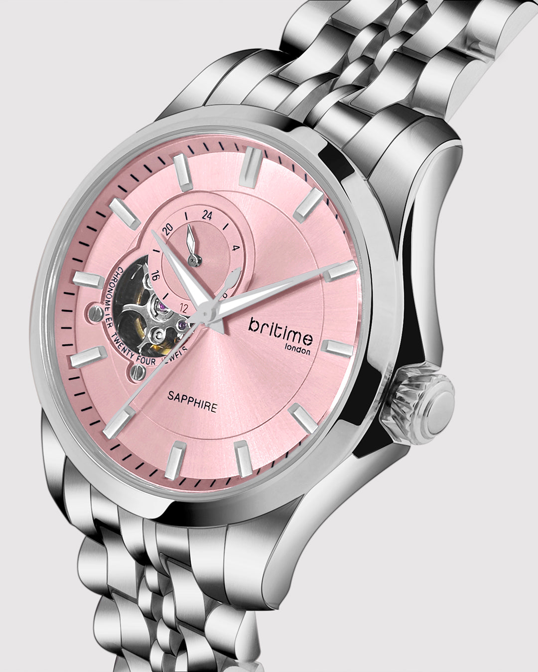 Silver With Pink