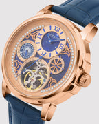 Blue With Rosegold