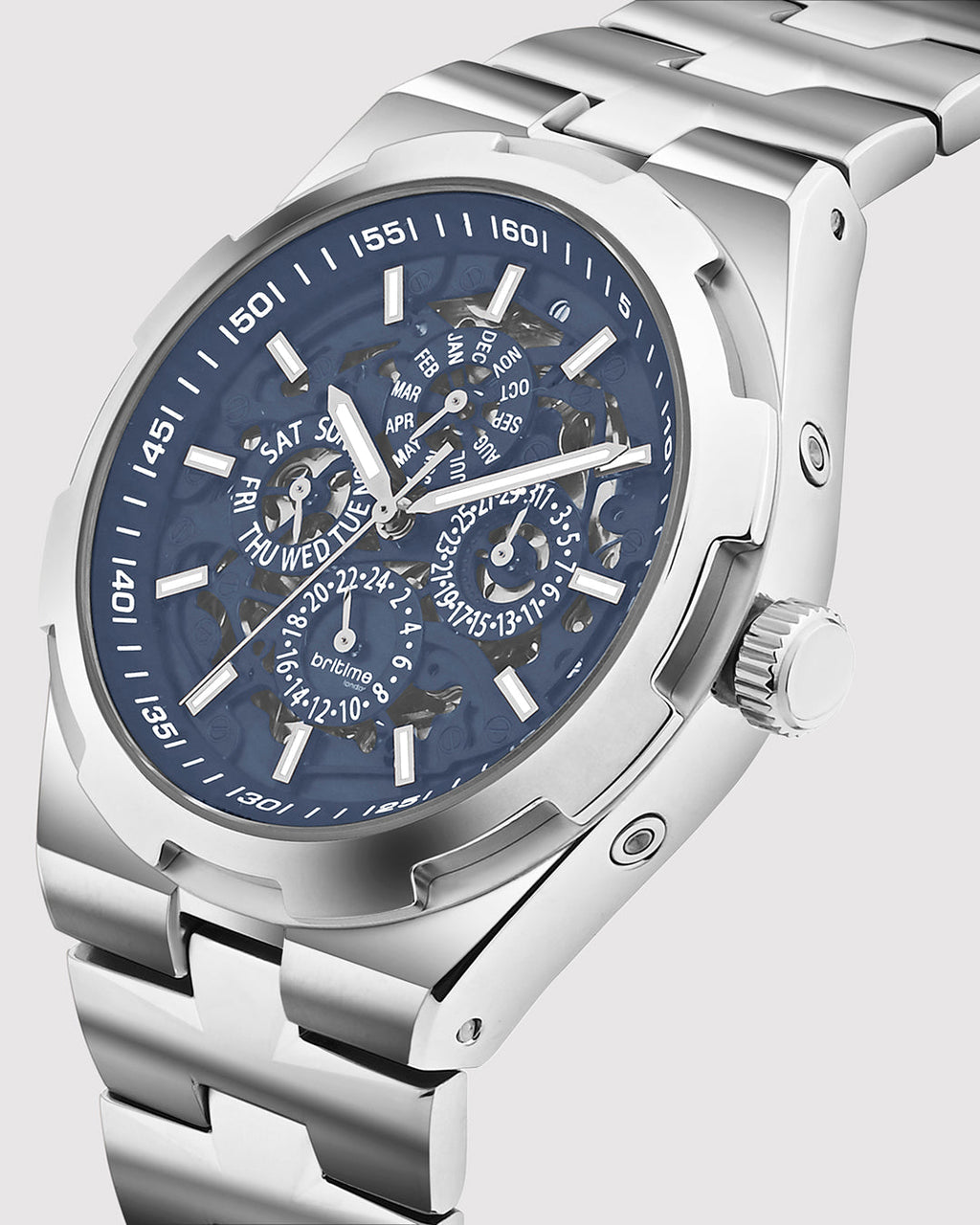 Silver With Blue