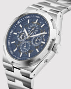 Silver With Blue