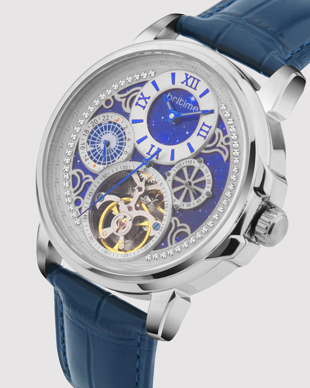 Blue With Silver