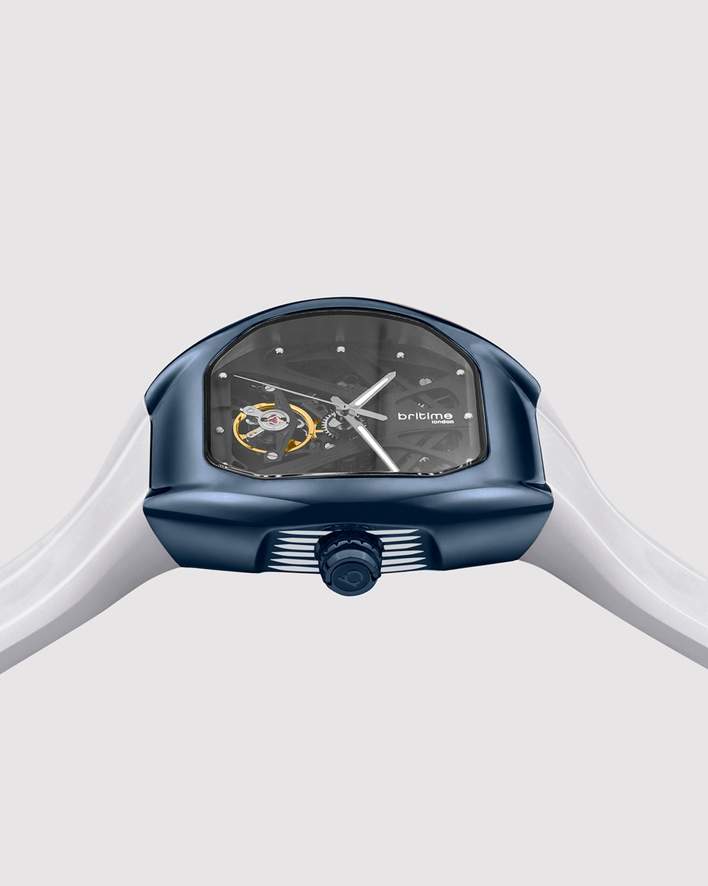 Silver With Navy Blue