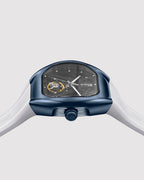 Silver With Navy Blue