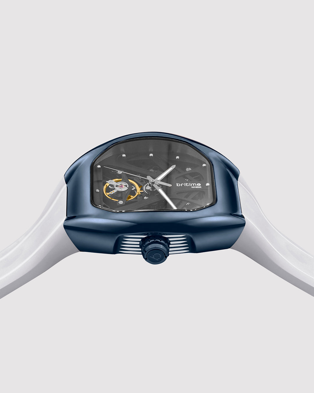 Silver With Navy Blue