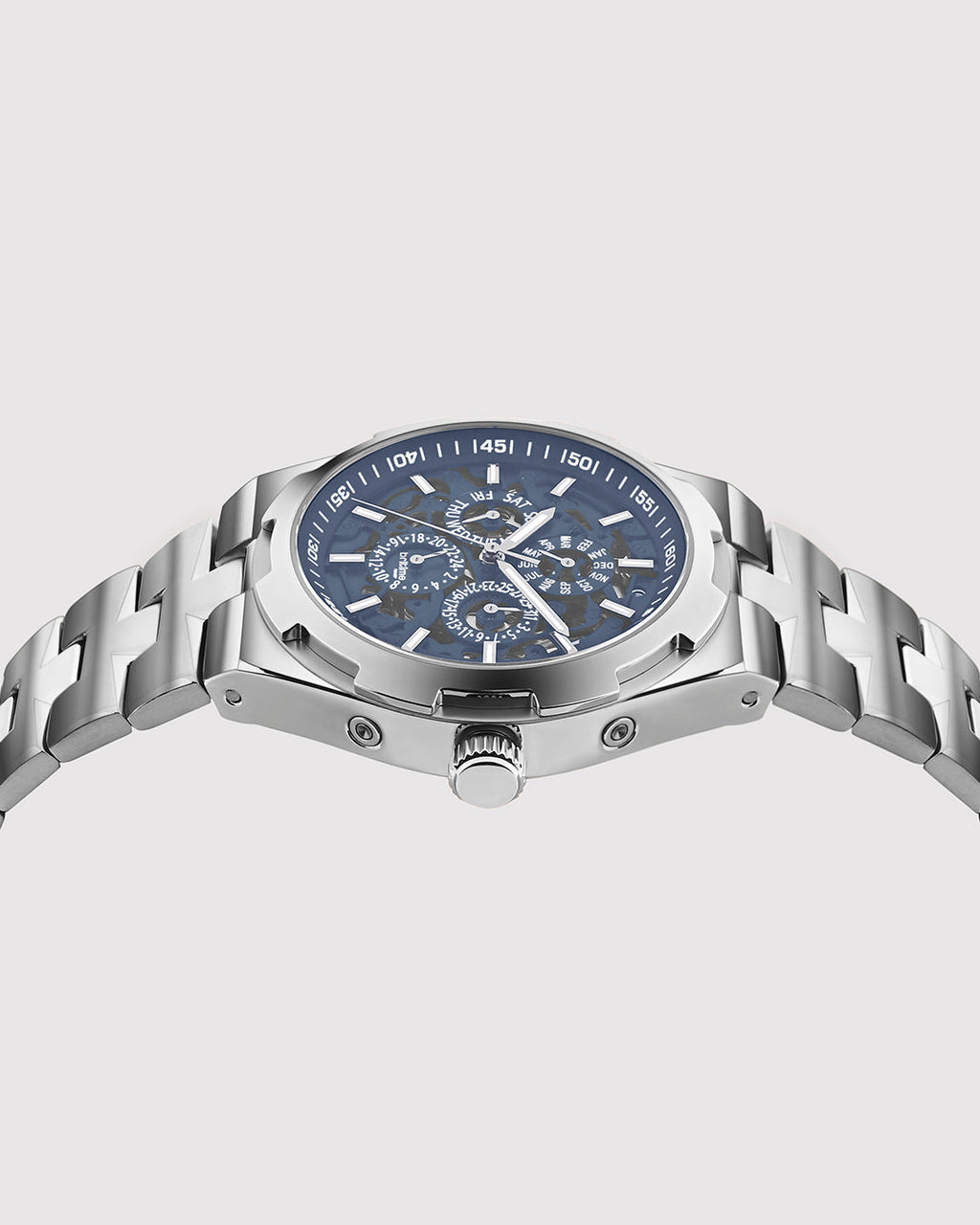 Silver With Blue