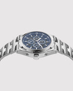 Silver With Blue