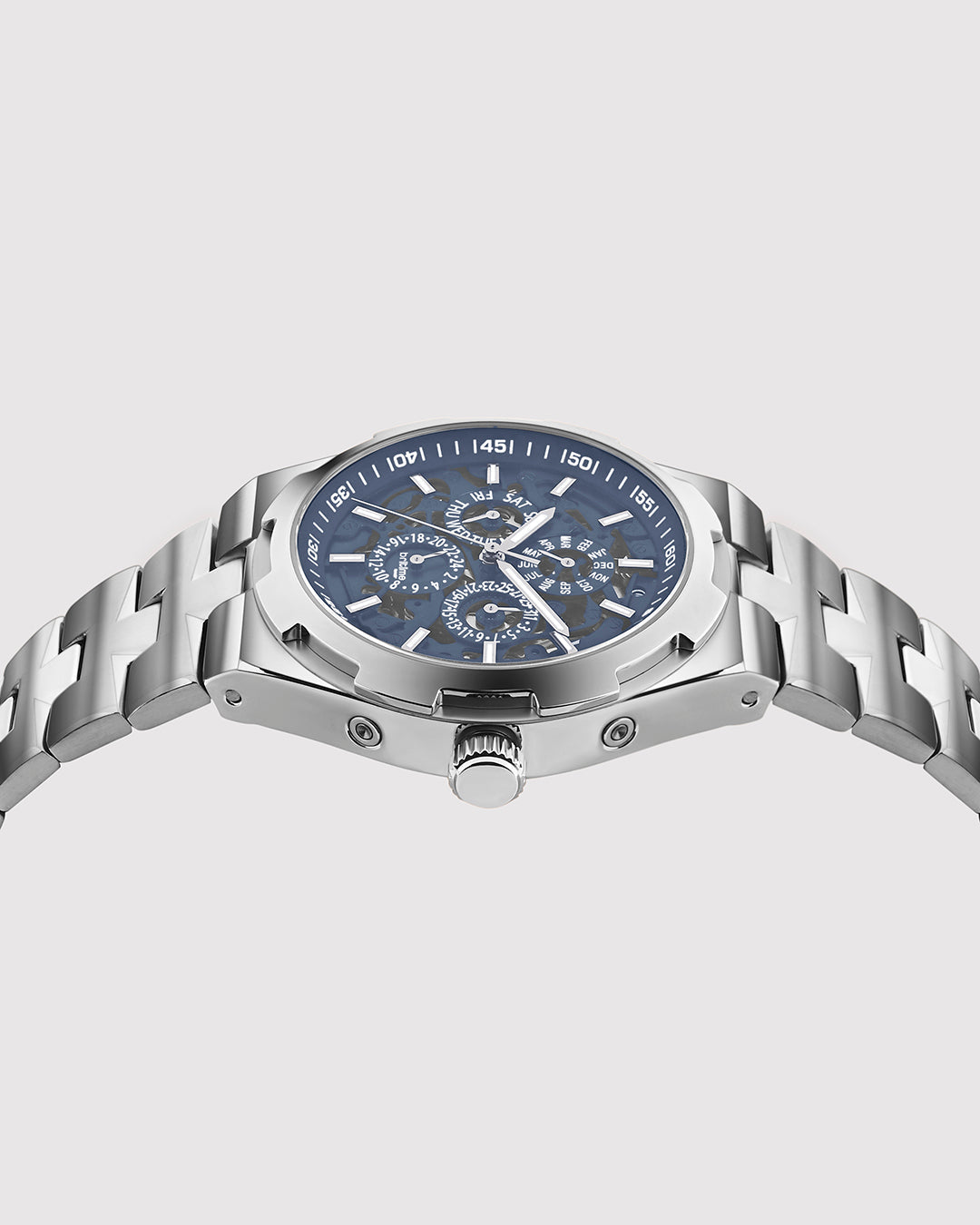 Silver With Blue