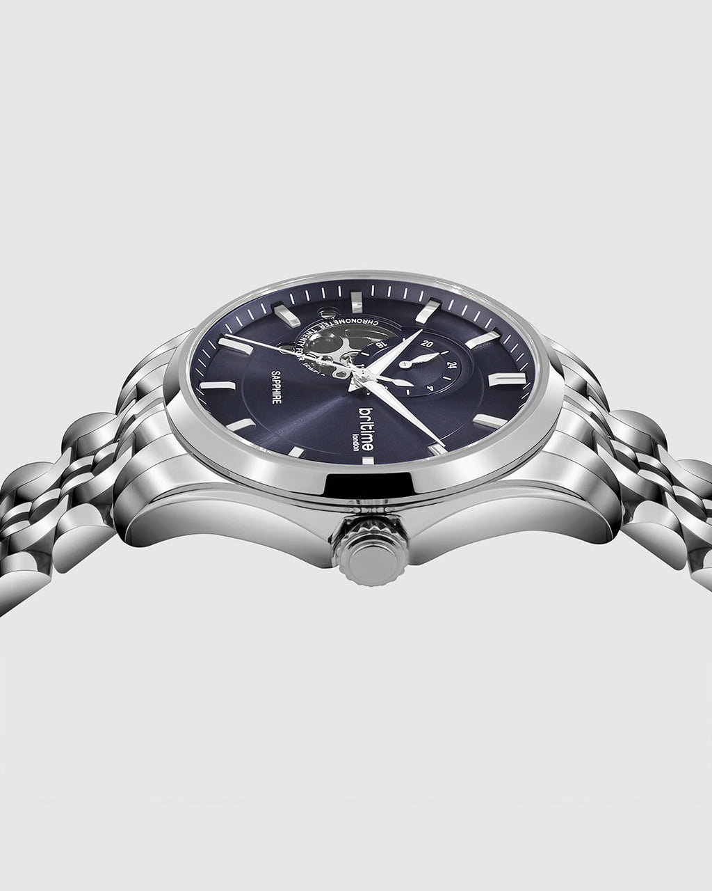 Silver With Blue