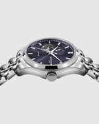 Silver With Blue