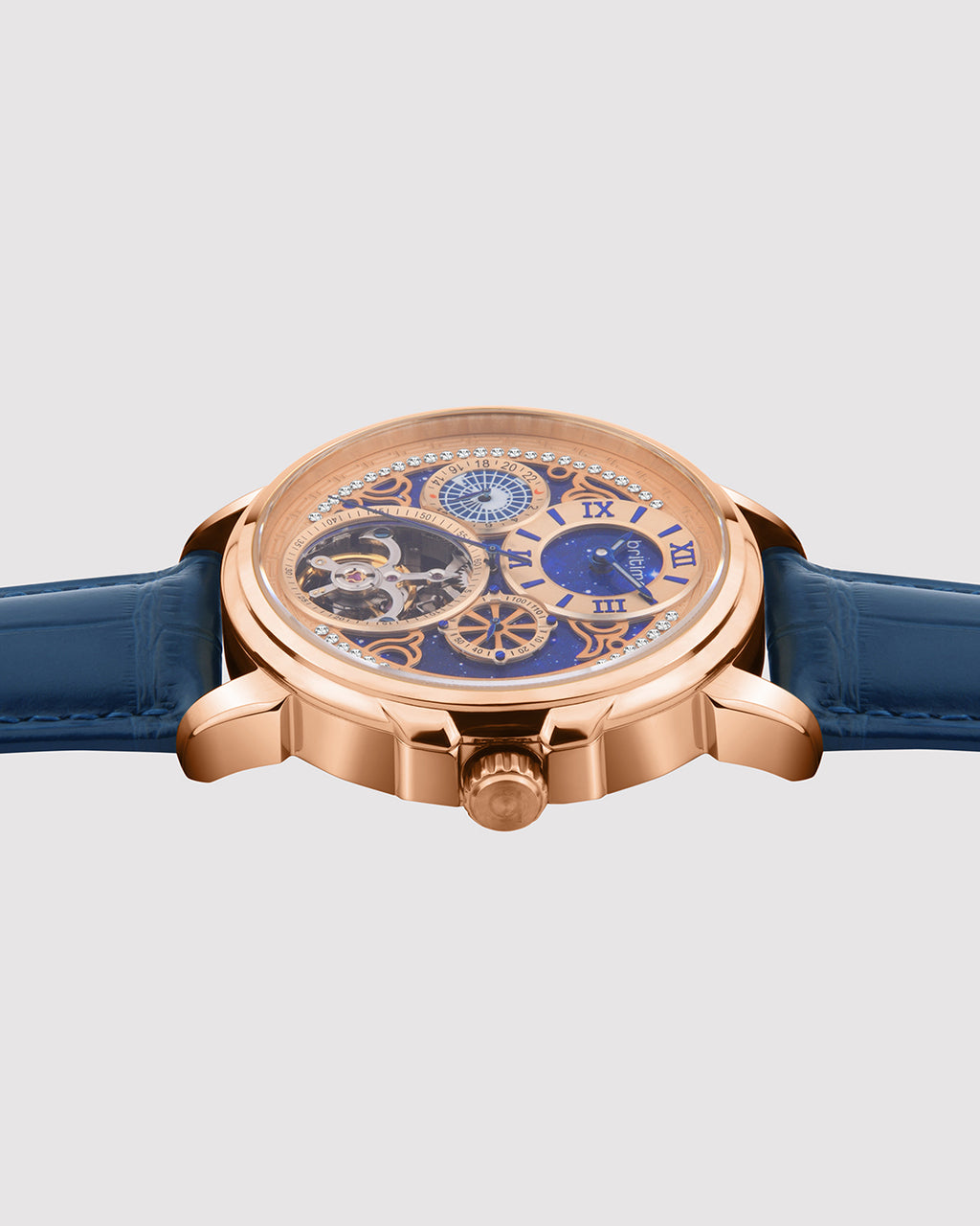 Blue With Rosegold