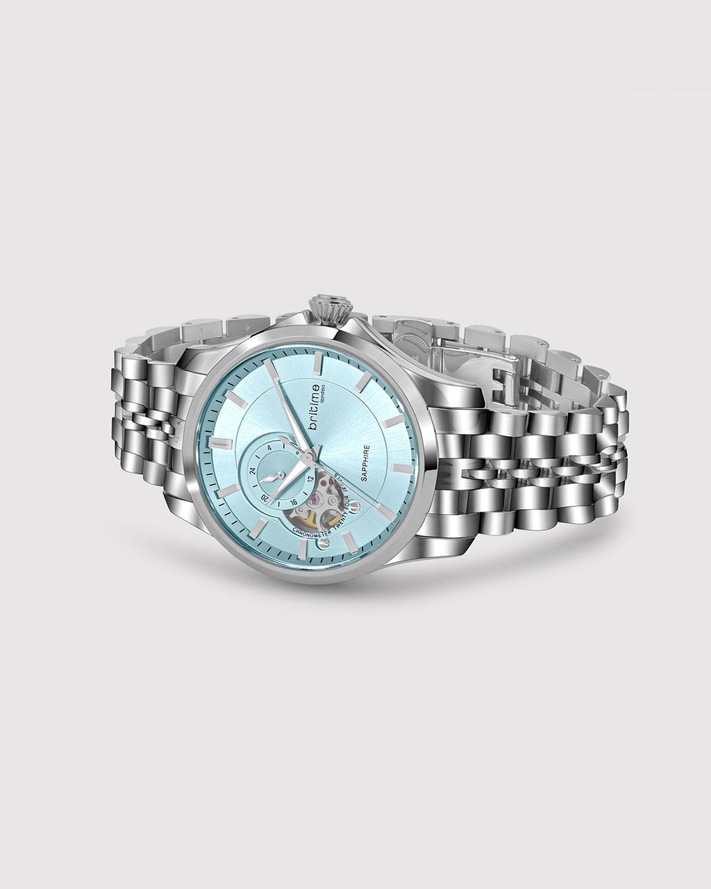 Silver With Sky Blue