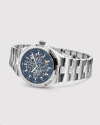 Silver With Blue