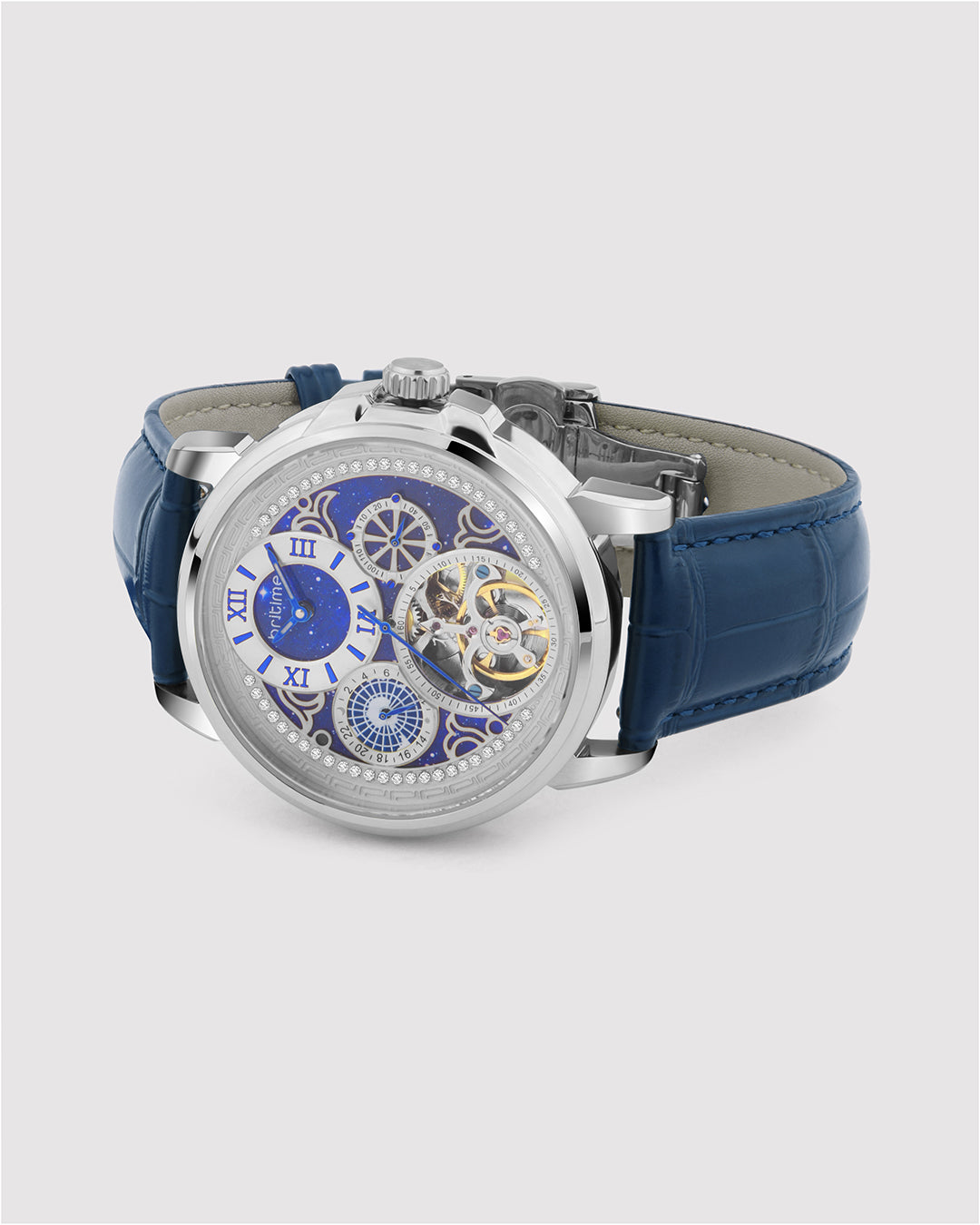 Blue With Silver
