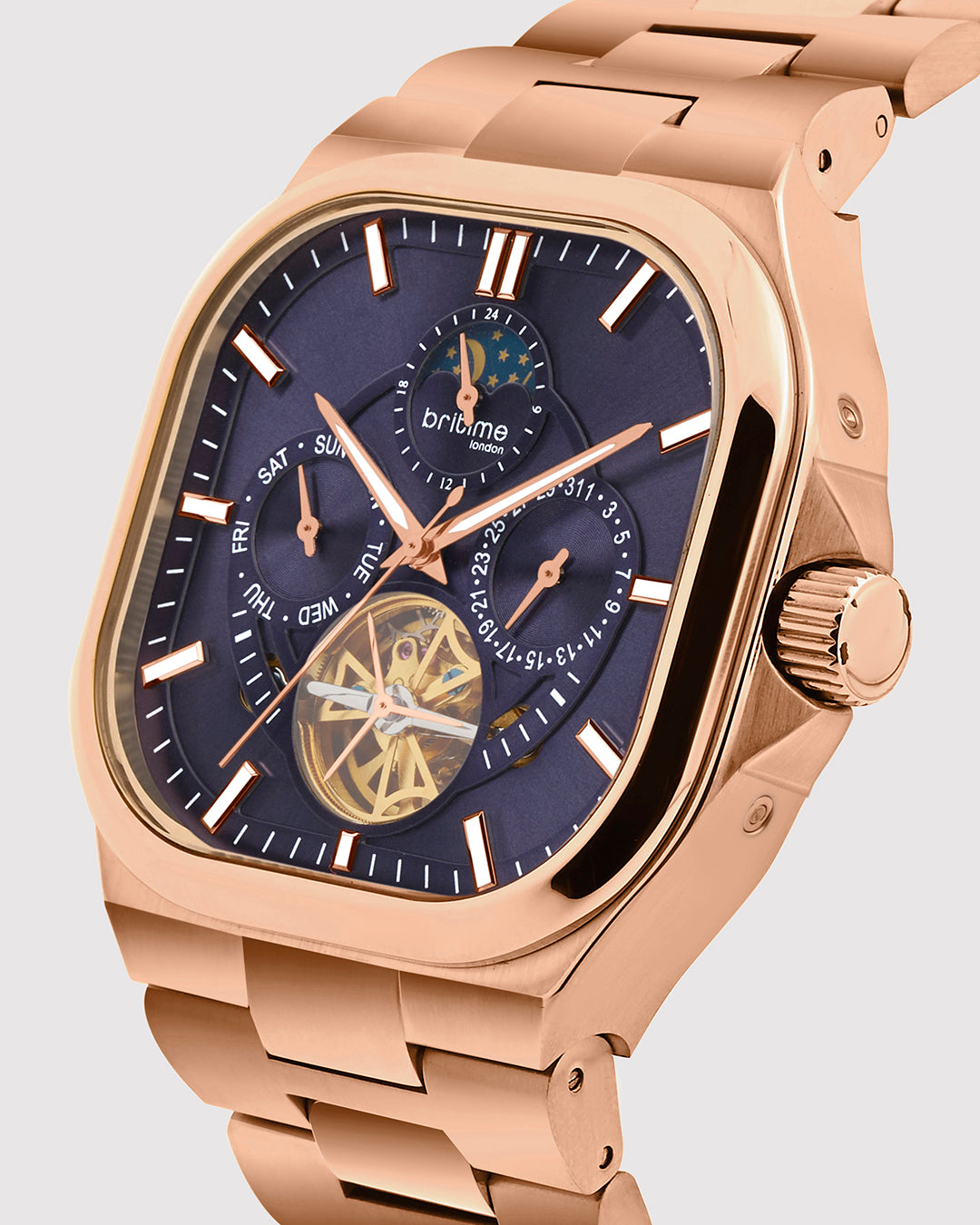 Rosegold With Blue