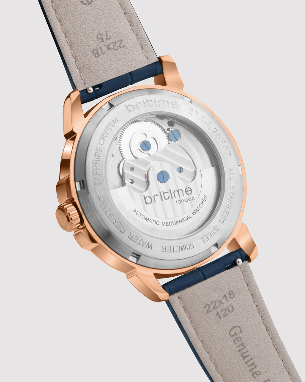 Blue With Rosegold