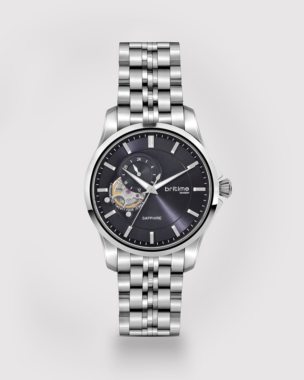Silver With Blue