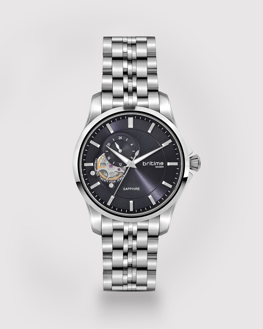 Silver With Blue
