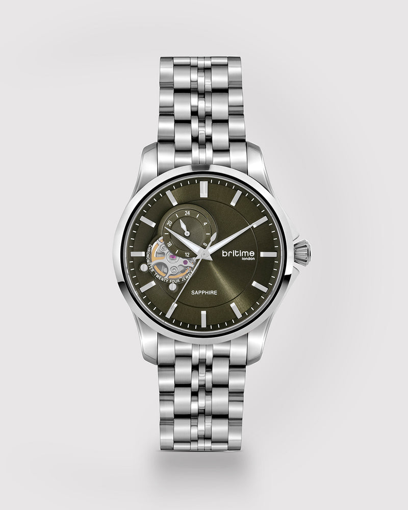 Silver With Green