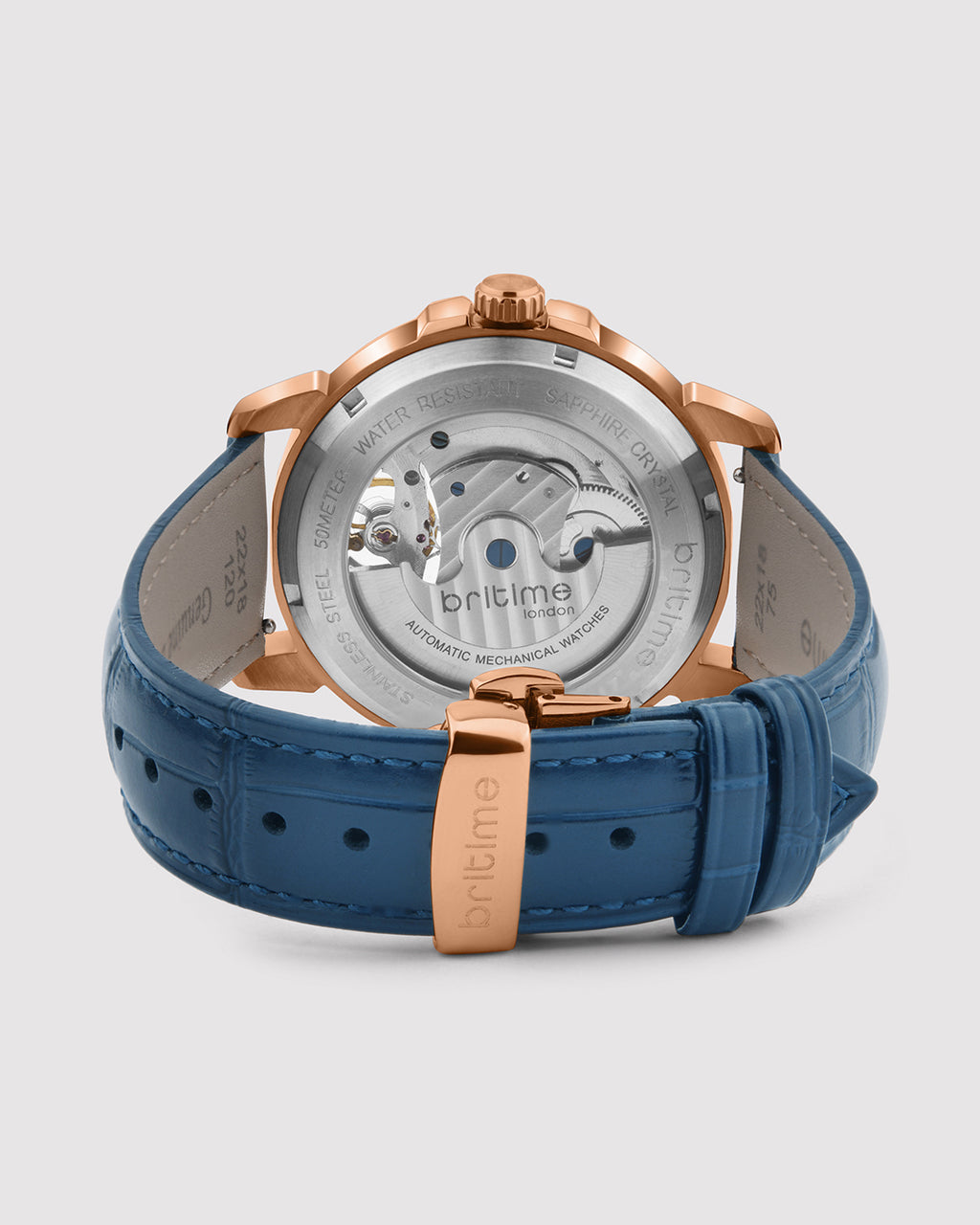 Blue With Rosegold