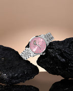 Silver With Pink