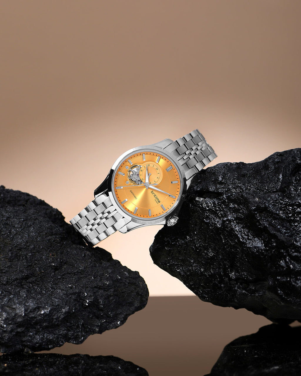 Silver With Orange