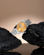 Silver With Orange