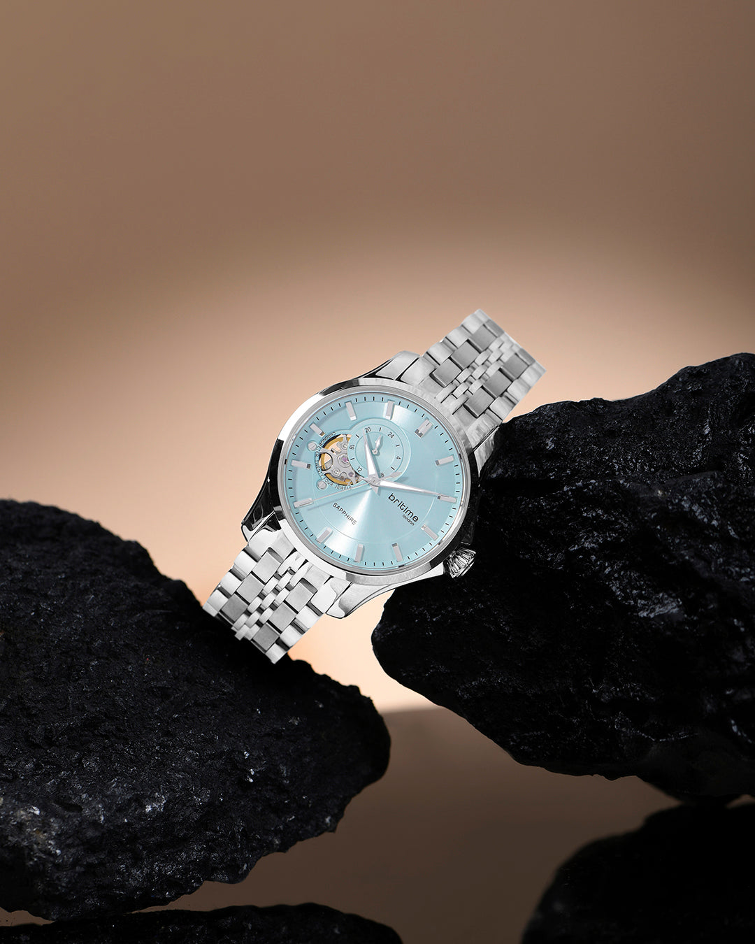Silver With Sky Blue