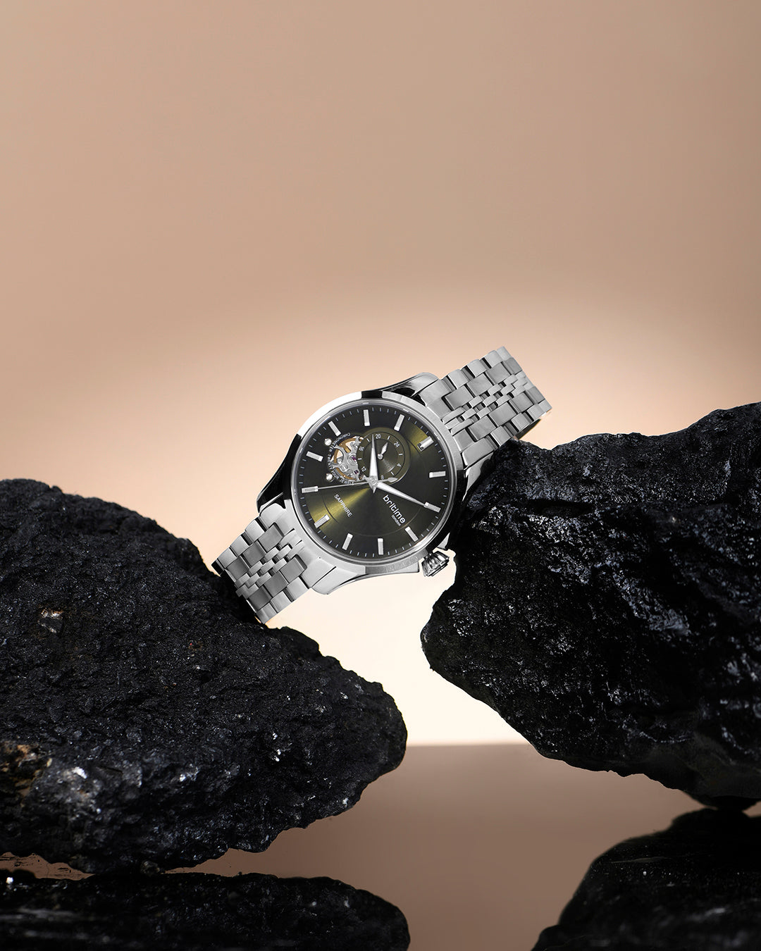 Silver With Green