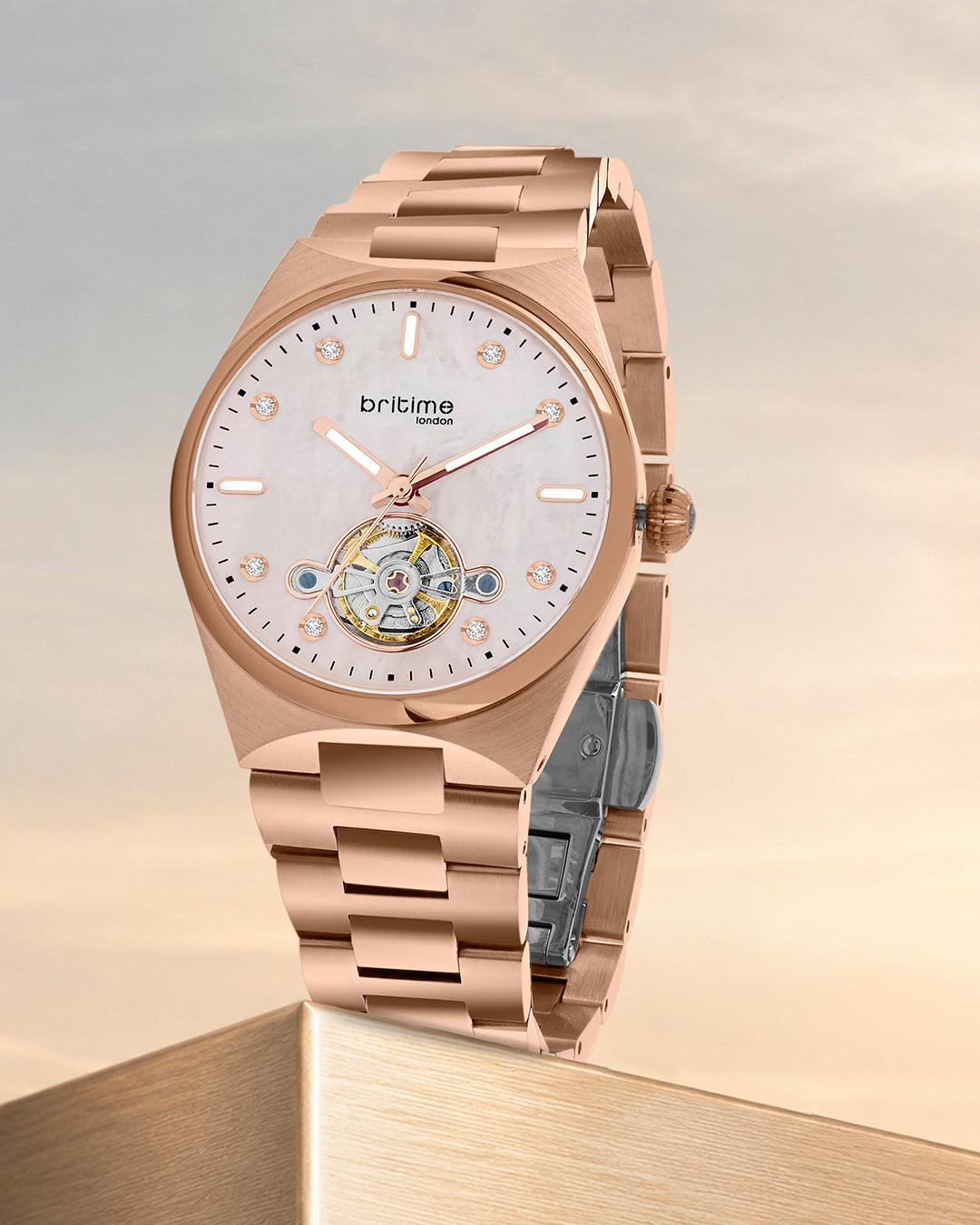 Rose Gold With White