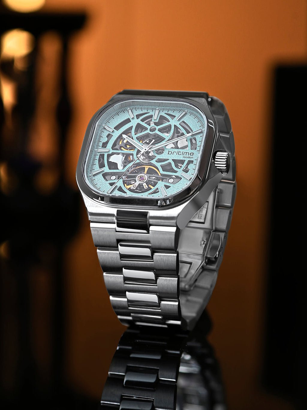 Silver With Sea Blue