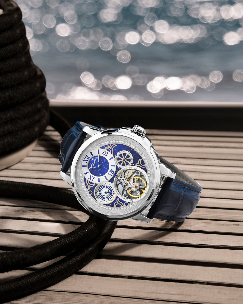 Blue With Silver