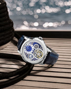 Blue With Silver