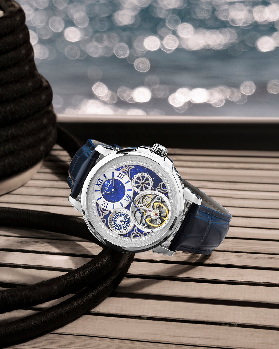Blue With Silver