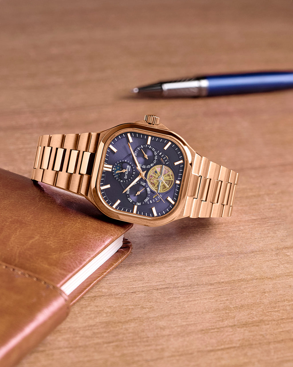 Rosegold With Blue