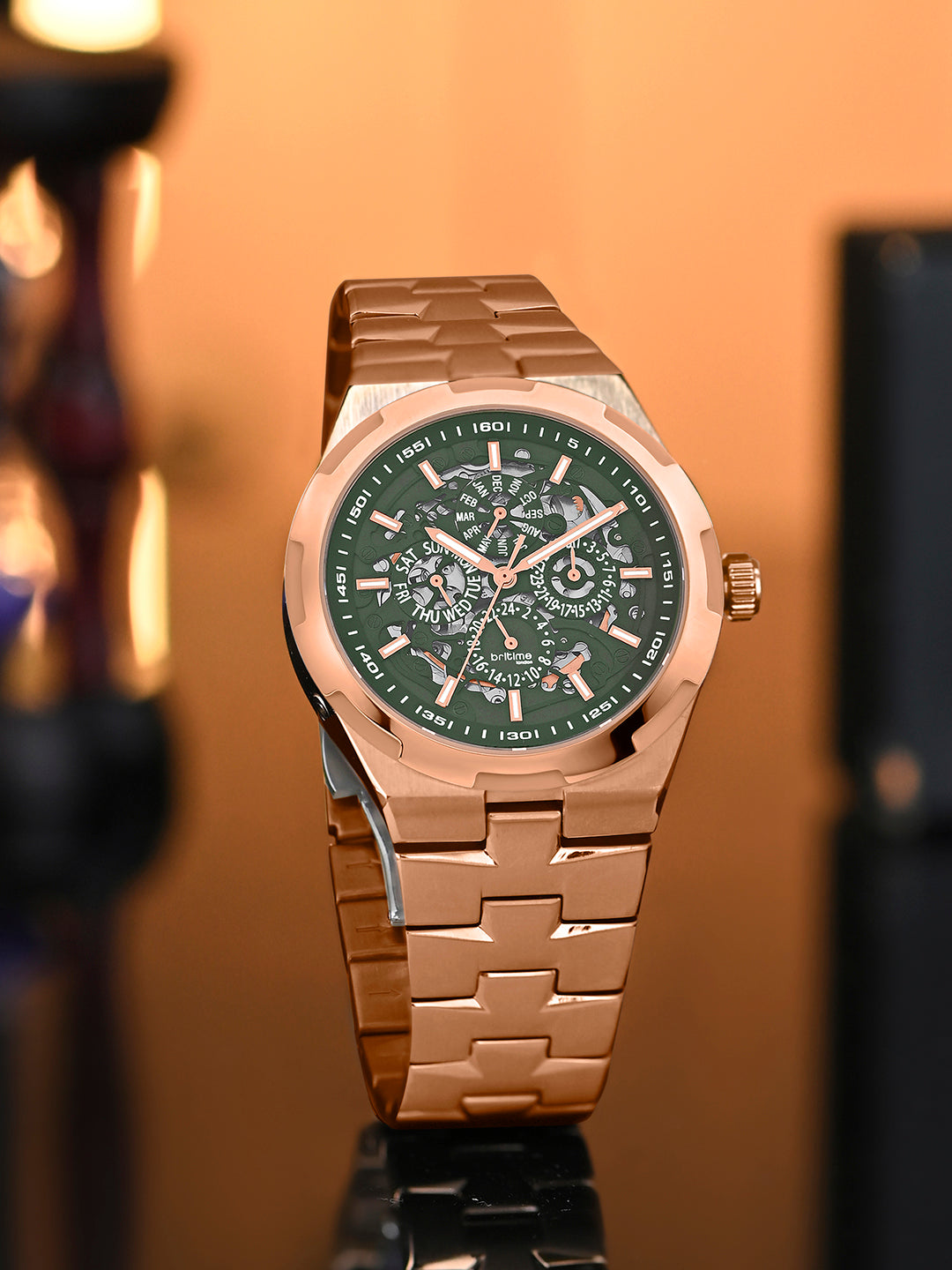 Rose Gold With Green