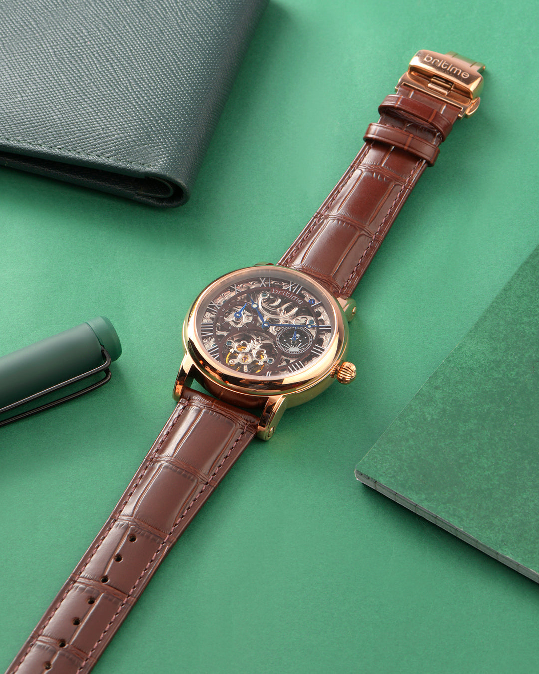 Borwn With Rose Gold