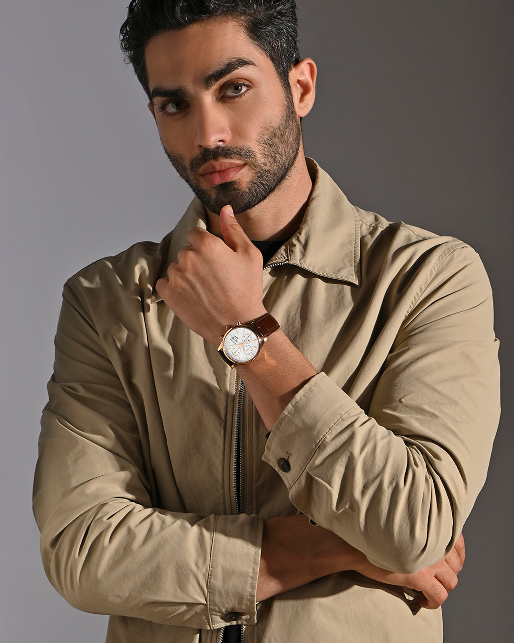 Brown With Silver