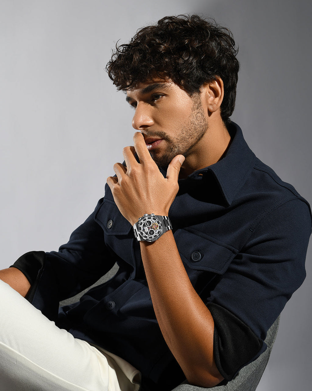 Silver With Black
