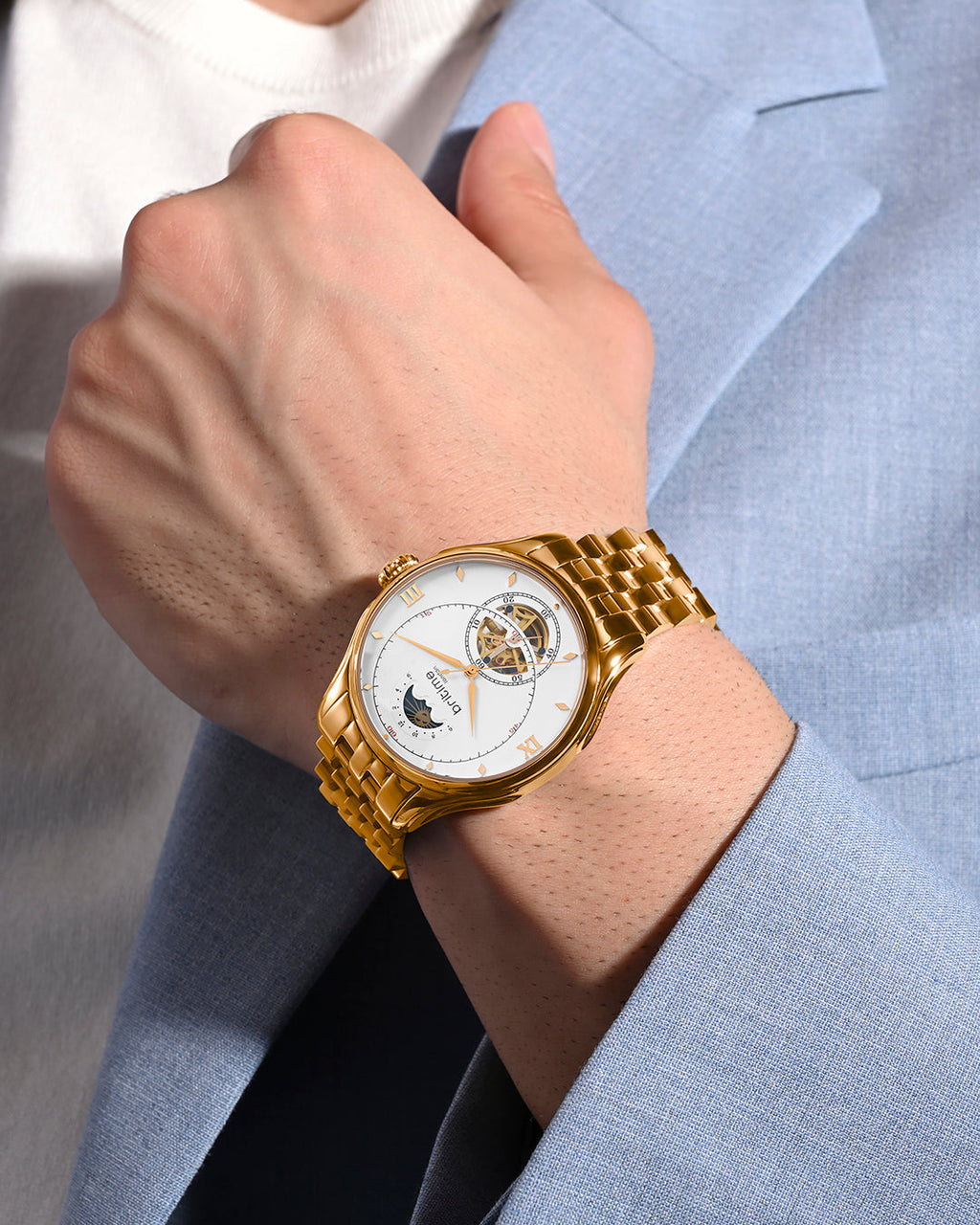 Rose Gold With White