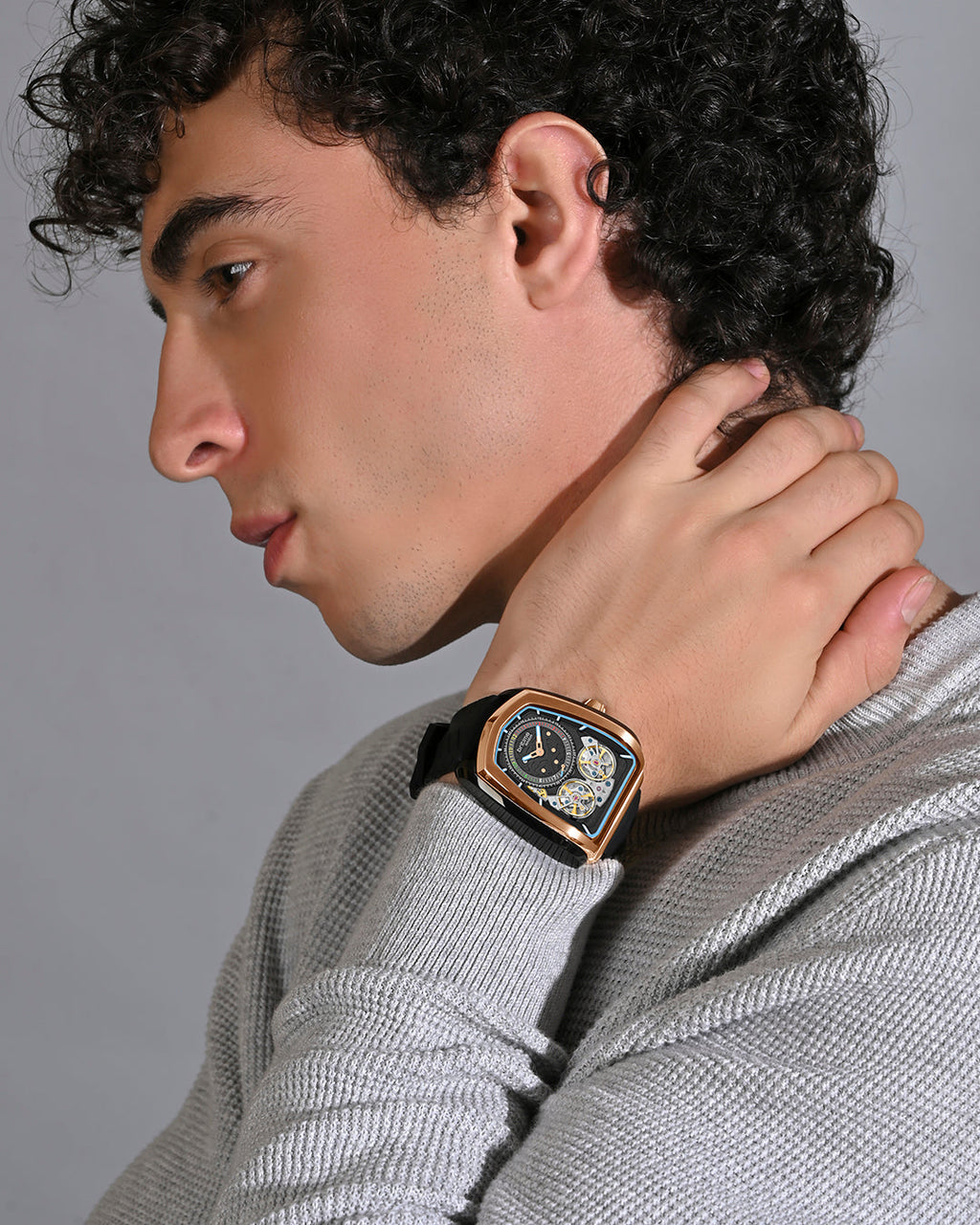 Black With Rose gold
