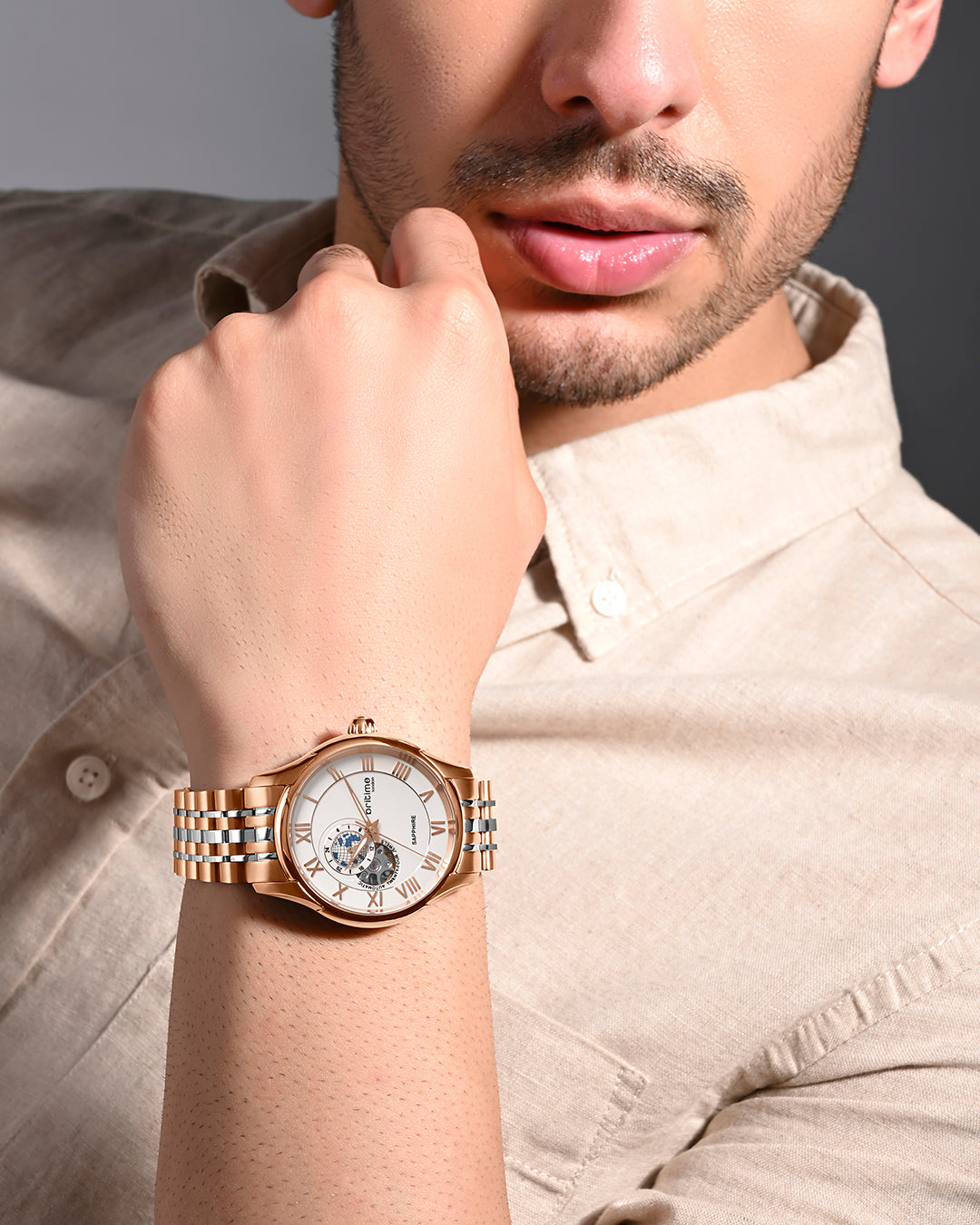Rosegold With Silver