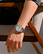 Silver With Sky Blue