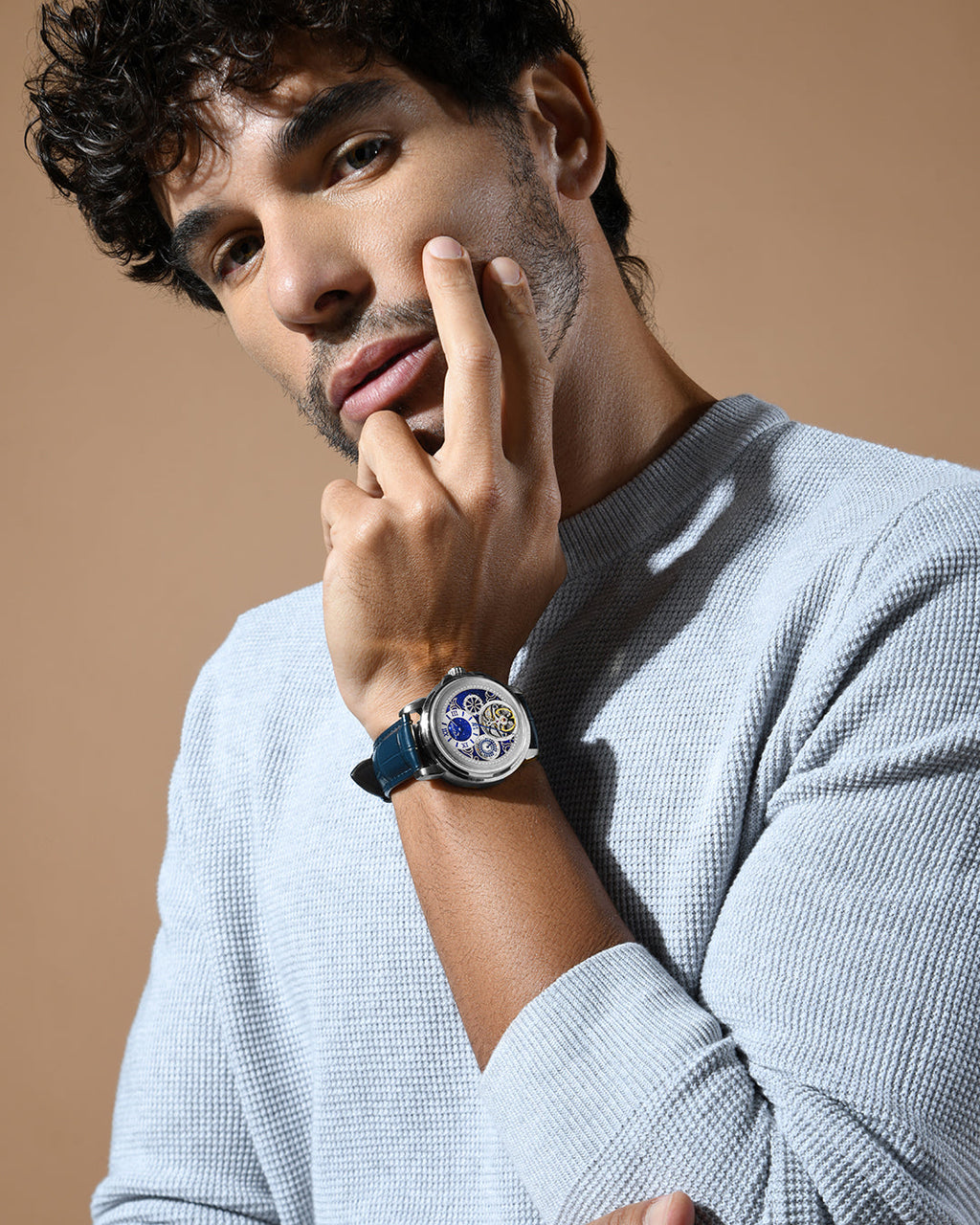 Blue With Silver
