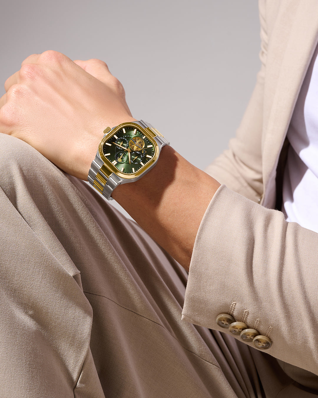 Silver With Green