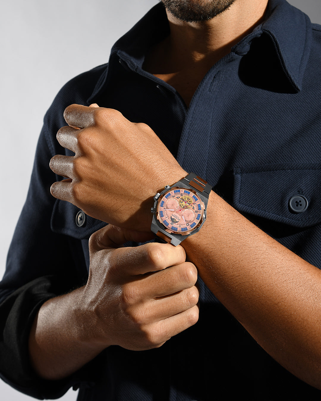 Two Tone With Rose Gold